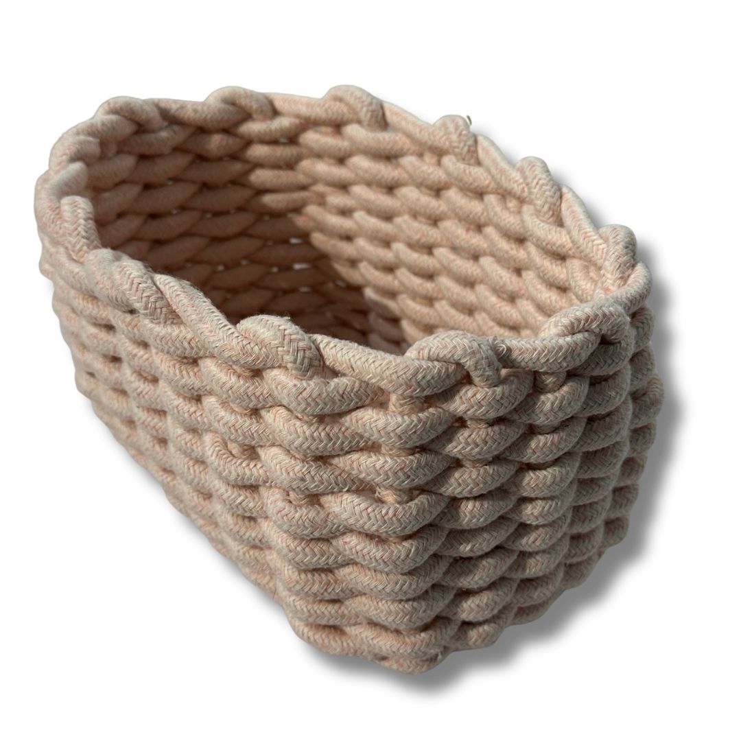 CESTA CORDON DE ALGODON rosa 1