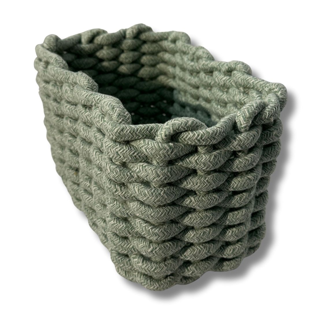 CESTA CORDON DE ALGODON verde